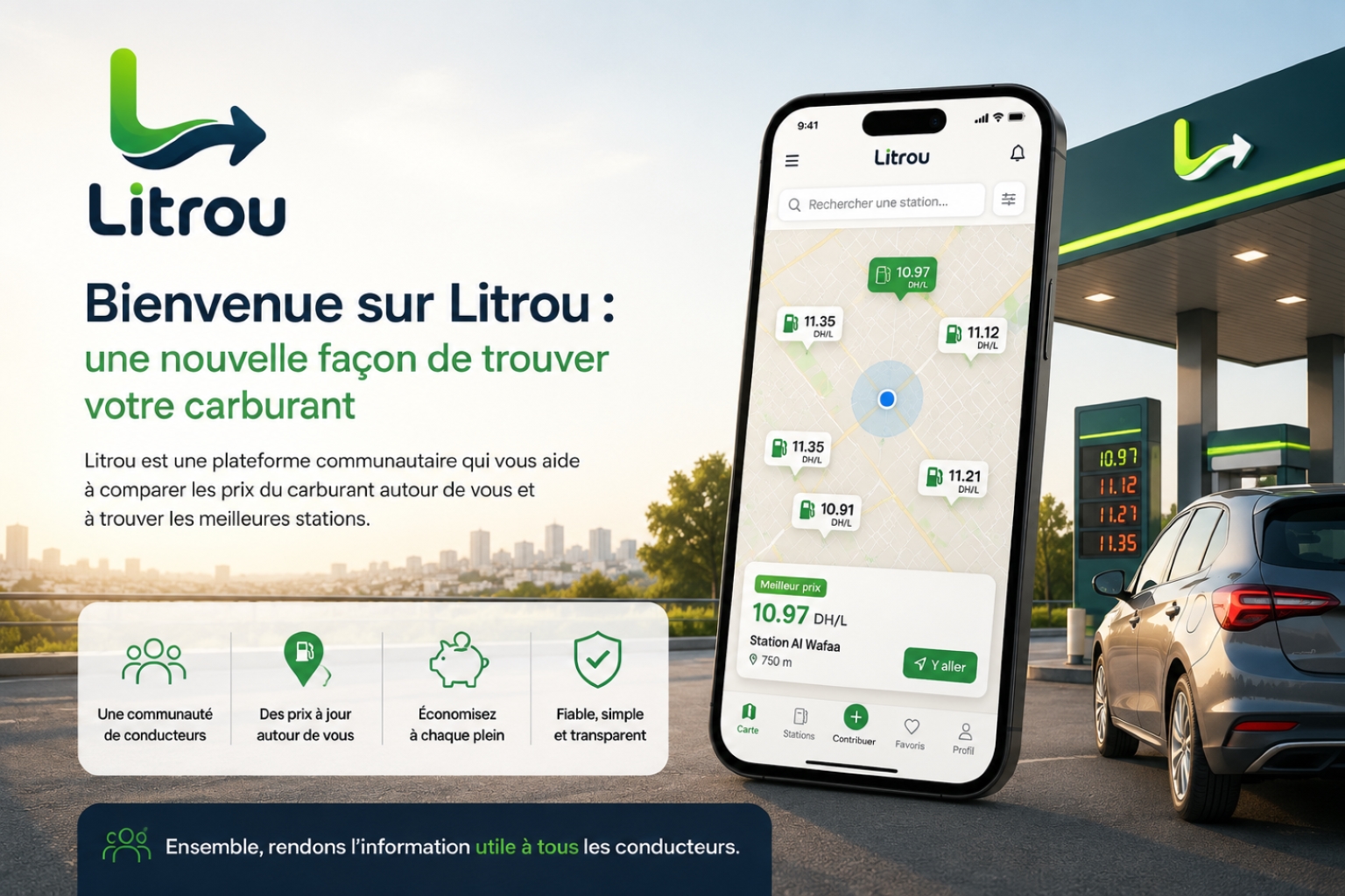 Bienvenue sur Litrou : une nouvelle façon de trouver votre carburant